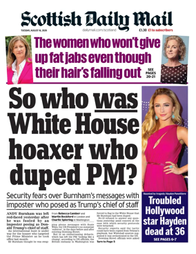 Cover of Scottish Daily Mail