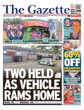 Cover of Teesside Evening Gazette