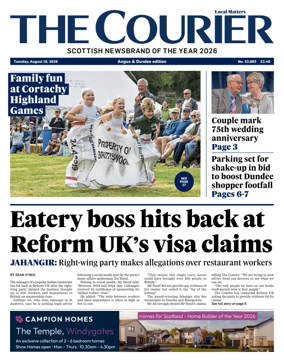 Cover of The Courier & Advertiser (Angus and Dundee)
