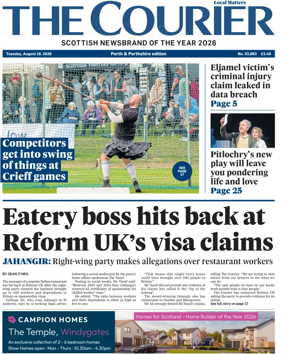 Cover of The Courier & Advertiser (Perth and Perthshire Edition)
