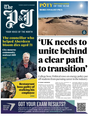 Cover of The Press and Journal (Aberdeen and Aberdeenshire)