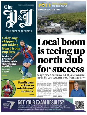 Cover of The Press and Journal (Inverness Highlands and Islands)