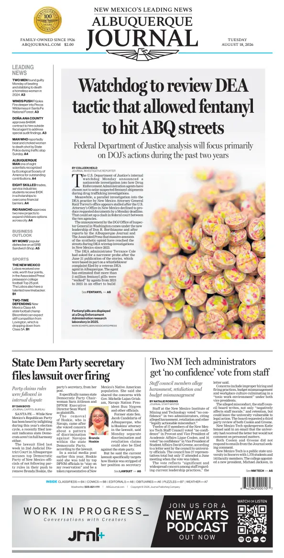 Cover of Albuquerque Journal