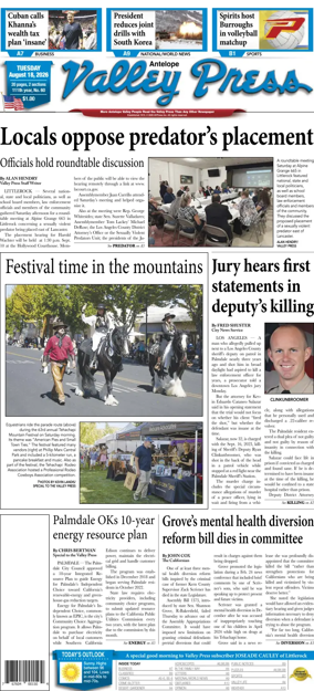 Cover of Antelope Valley Press