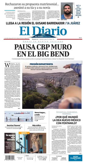 Cover of El Diario de El Paso