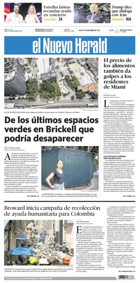 Cover of El Nuevo Herald