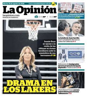 Cover of La Opinion