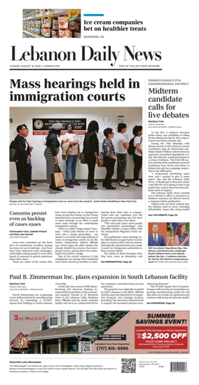 Cover of Lebanon Daily News