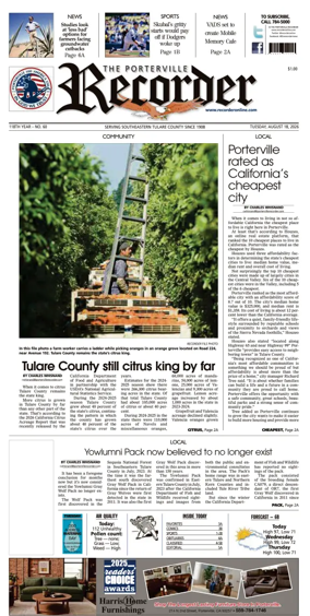 Cover of Porterville Recorder