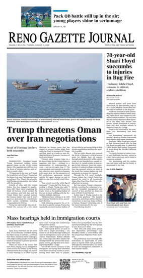 Cover of Reno Gazette Journal