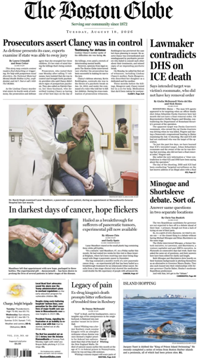 Cover of The Boston Globe