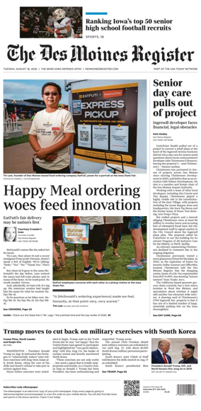 Cover of The Des Moines Register