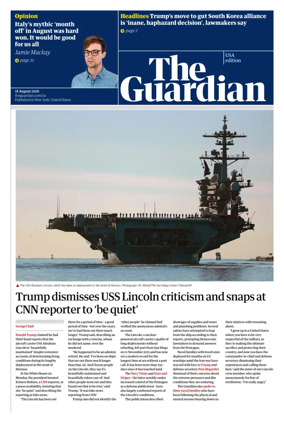Cover of The Guardian (USA)