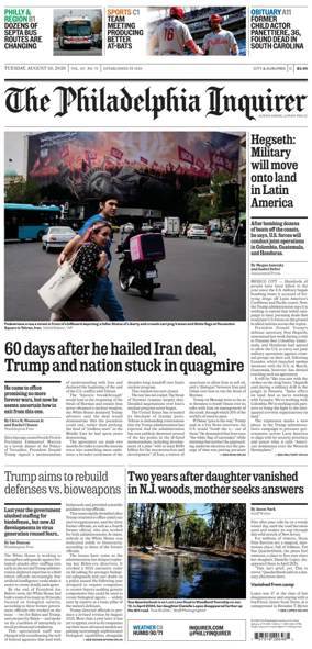 Cover of The Philadelphia Inquirer (South Jersey edition)