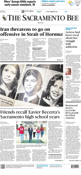 Cover of The Sacramento Bee