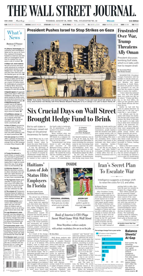 Cover of The Wall Street Journal