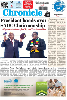 Cover of Chronicle (Zimbabwe)