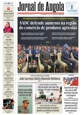 Cover of Jornal de Angola