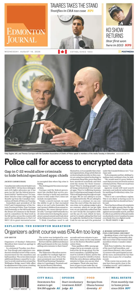Cover of Edmonton Journal