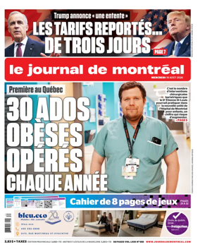 Cover of Le Journal de Montreal