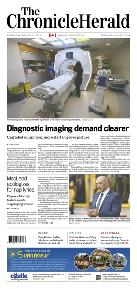 Cover of The Chronicle Herald (Metro)