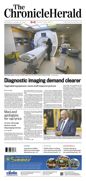 Cover of The Chronicle Herald (Provincial)