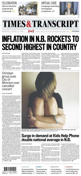 Cover of Times & Transcript