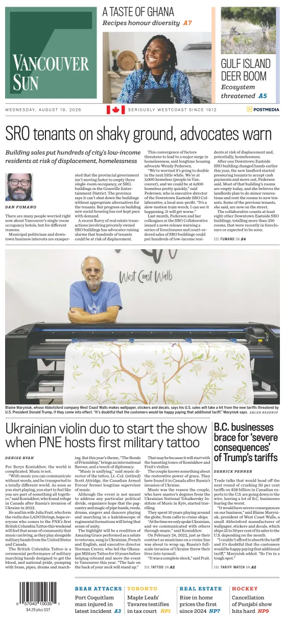 Cover of Vancouver Sun