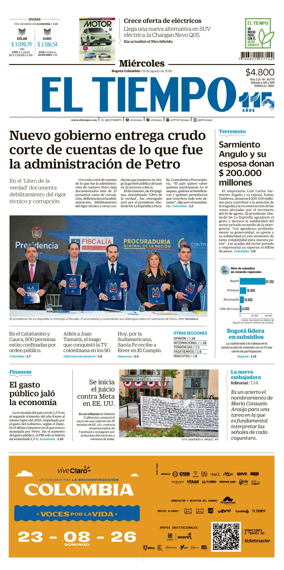 Cover of El Tiempo (Bogota)