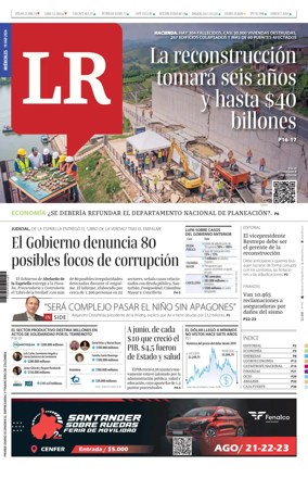 Cover of La Republica (Colombia)