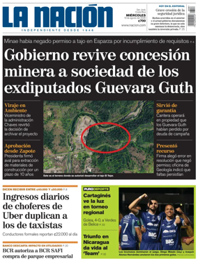 Cover of La Nacion (Costa Rica)