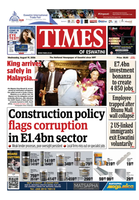Cover of Times of Eswatini