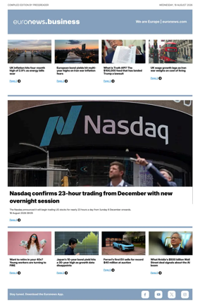 Cover of Euronews Business