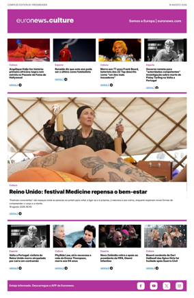 Cover of Euronews Culture and Sport (Portuguese)