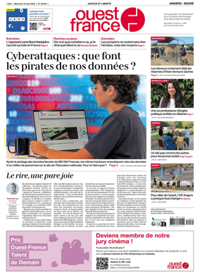 Cover of Ouest France (Angers / Segre)