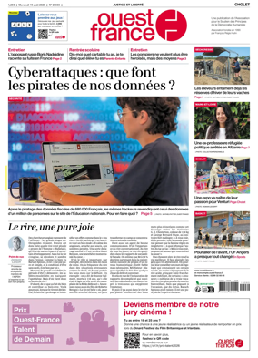 Cover of Ouest France (Cholet)