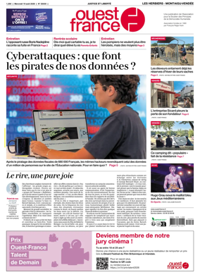 Cover of Ouest France (Les Herbiers / Montaigu)