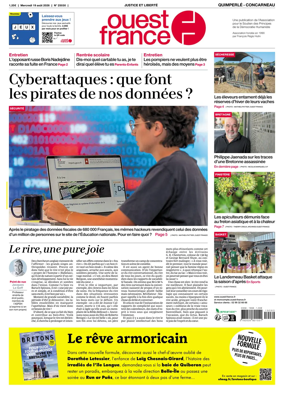 Cover of Ouest-France (Quimperle Concarneau)