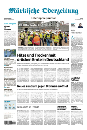 Cover of Markische Oderzeitung Eisenhuttenstadt