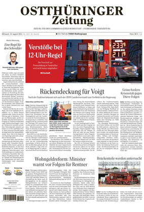 Cover of Ostthuringer Zeitung (Landkreis Saalfeld-Rudolstadt)
