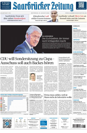 Cover of Saarbruecker Zeitung