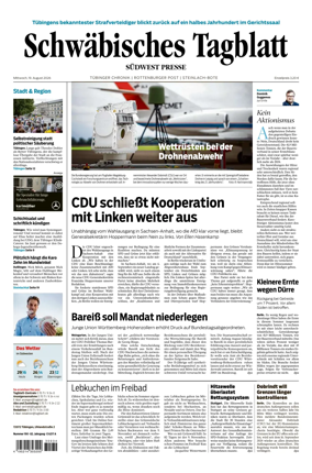 Cover of Schwabisches Tagblatt - Tubinger Chronik