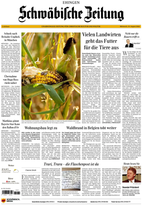 Cover of Schwabische Zeitung (Ehingen)