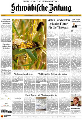 Cover of Schwabische Zeitung (Leutkirch / Isny / Bad Wurzach)