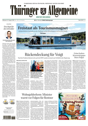 Cover of Thuringer Allgemeine (Arnstadt und Ilmenauz)