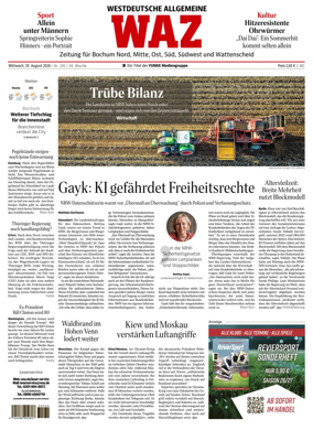 Cover of Westdeutsche Allgemeine Zeitung (Bochum)