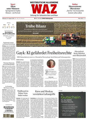 Cover of Westdeutsche Allgemeine Zeitung (Gelsenkirchen)