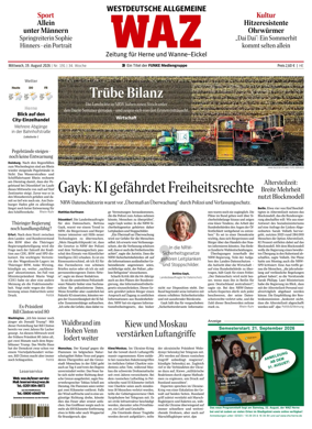 Cover of Westdeutsche Allgemeine Zeitung (Herne)