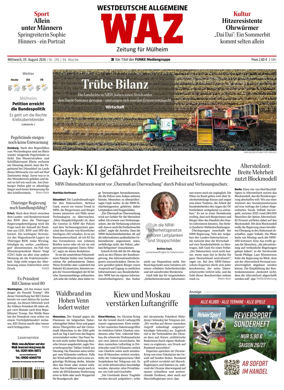 Cover of Westdeutsche Allgemeine Zeitung (Mulheim an der Ruhr)