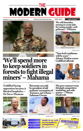 Cover of The Modern Guide Newspaper (Ghana)